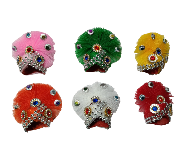 Gopal Krishna Laddu Gopal Pagdi & Mukut Set – Combo 6