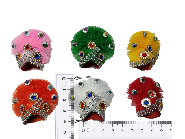 Gopal Krishna Laddu Gopal Pagdi & Mukut Set – Combo 6