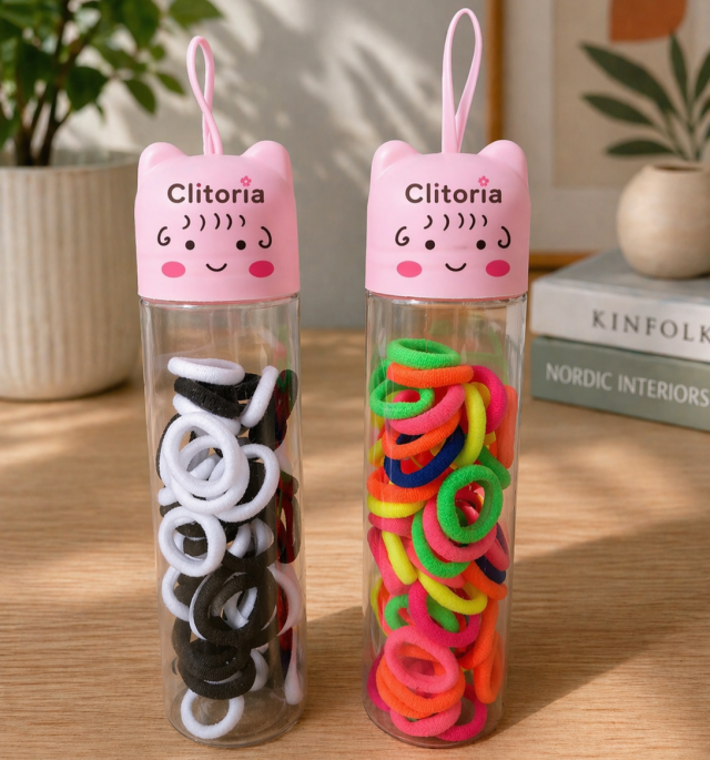 Multicolor Elastic Hair Rubber Bands Tiny Ponytail Bands Hair Bands Small Mini Rubber Hair Ties with Bottle for Kids Girls Hair (Pack Of 2)